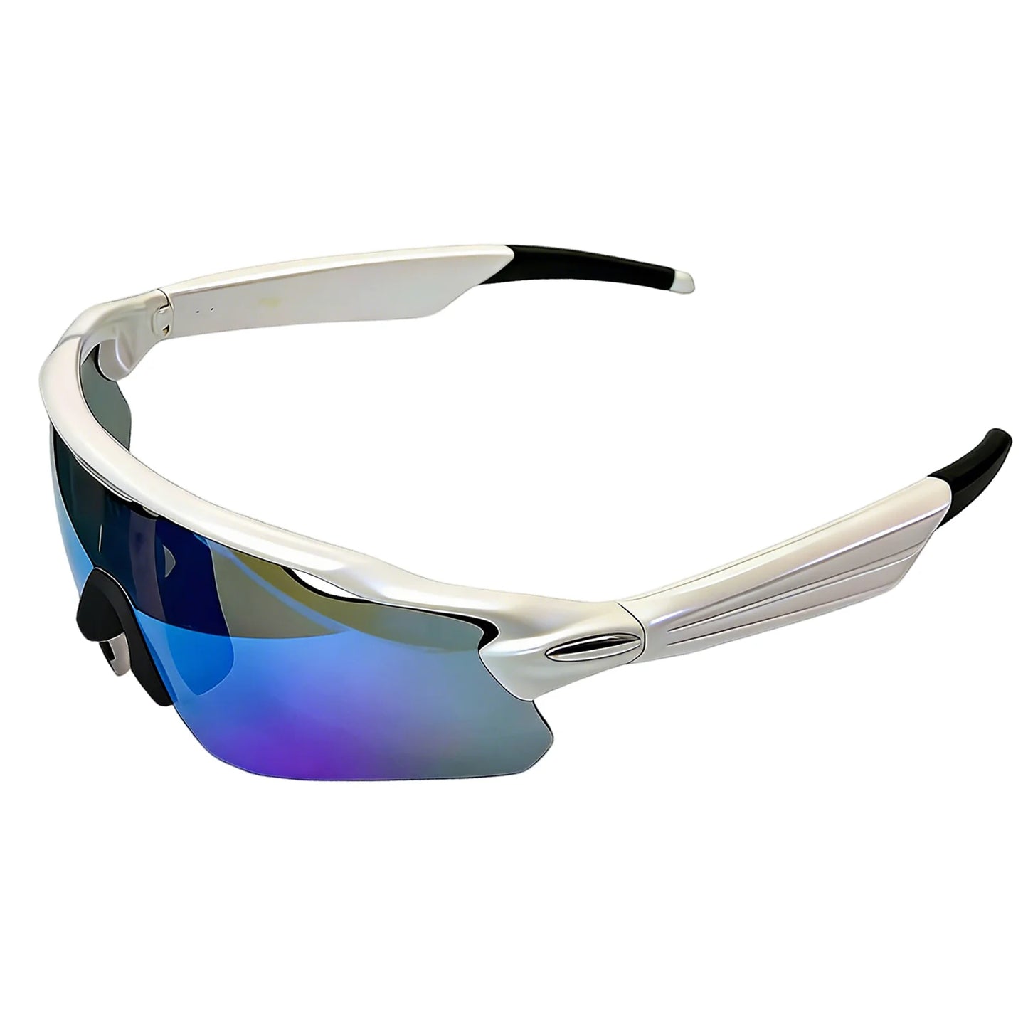Osawalla smart audio glasses with white frame and blue lenses