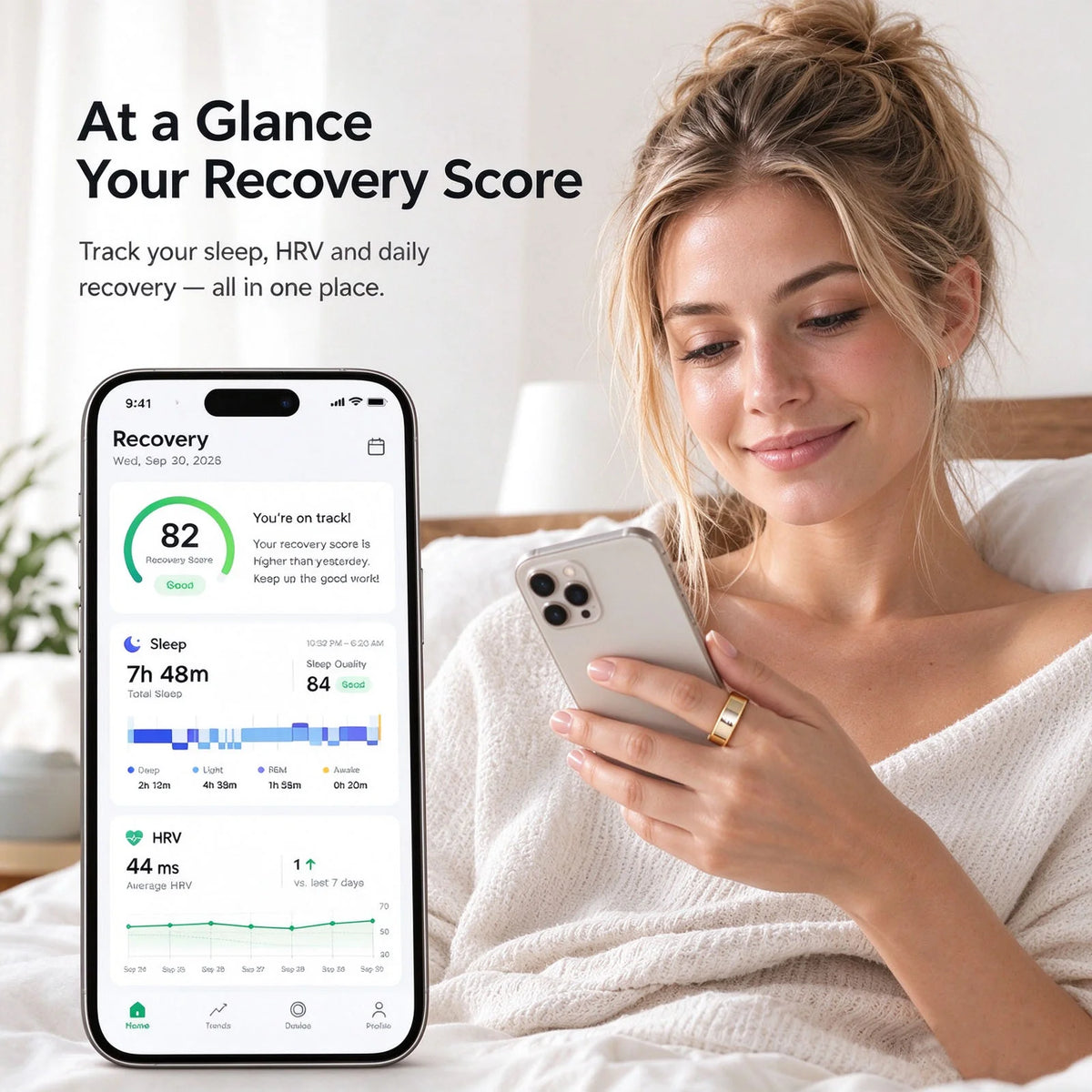 OSAWALLA app showing daily recovery score