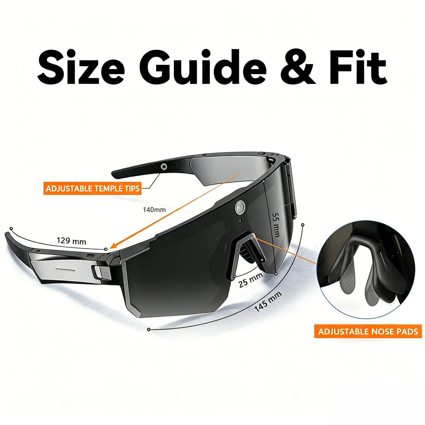 GP04 Running & Cycling Video Glasses
