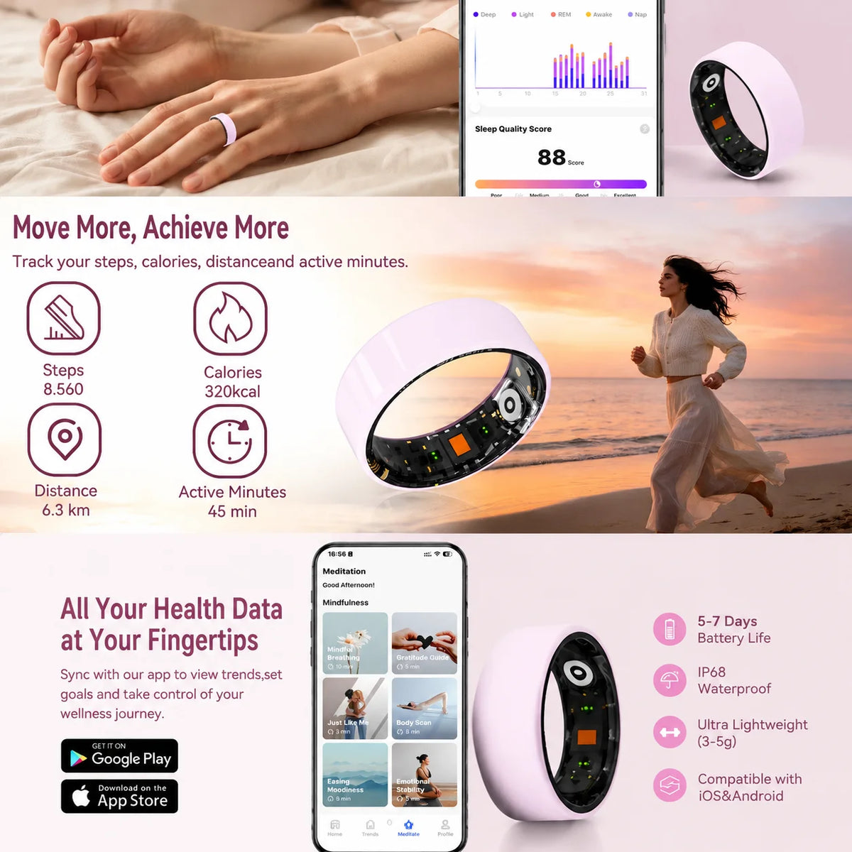 Osawalla Ceramic Pro Smart Ring