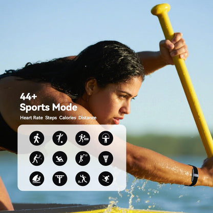 Smart Fitness Tracker Bracelet - 24/7 Health Monitor (HR/SpO2/HRV/Stress/Sleep) 170+ Sports IP68 | 2 Bands