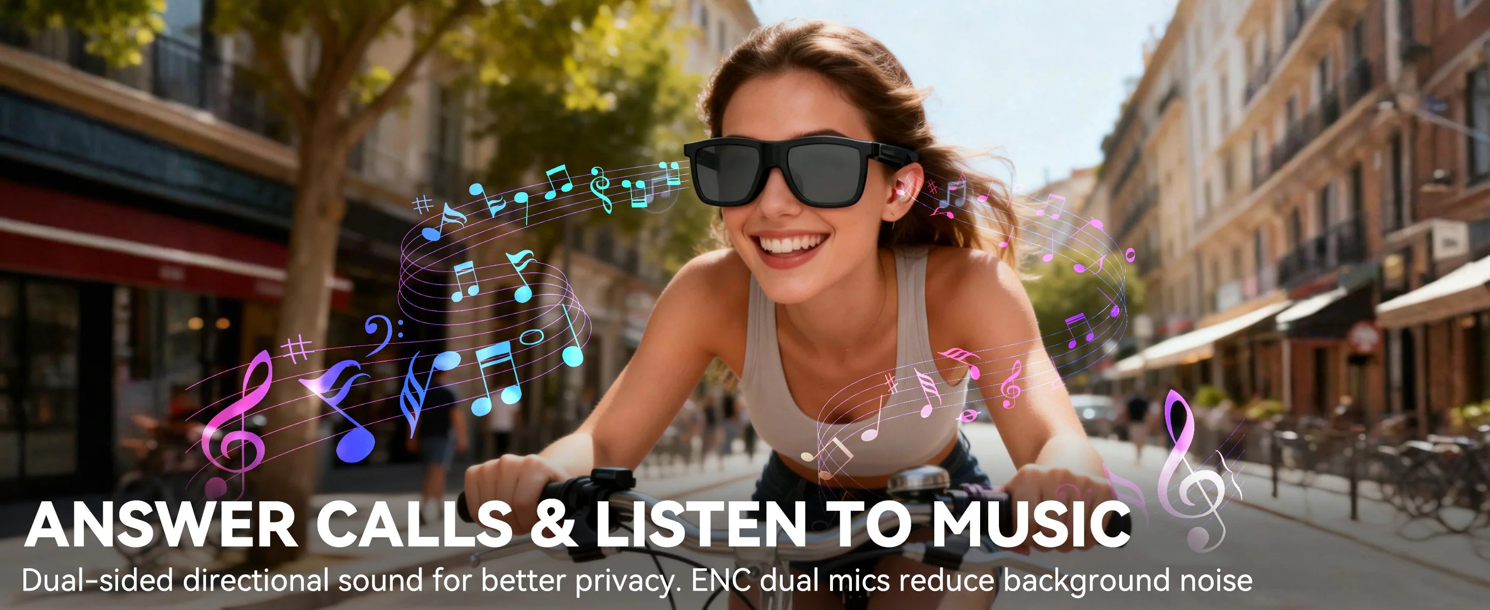 Osawalla smart glasses answer calls listen music ENC dual mics