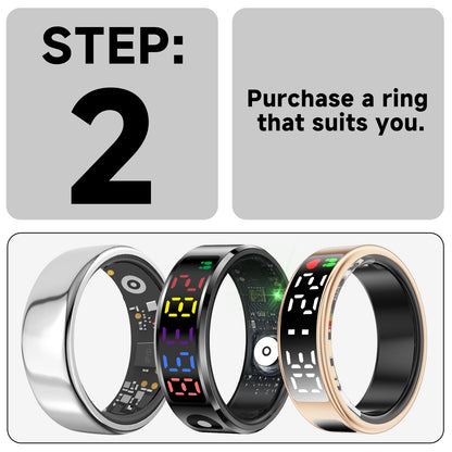 Smart Ring Sizer Kit (6-14 Sizes) - IP68 Waterproof, No Subscription