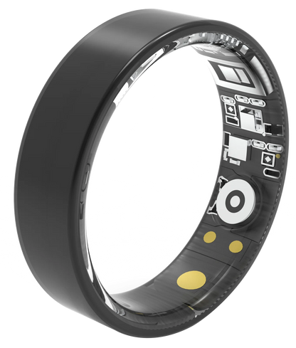 Osawalla RP02 black smart ring internal sensors and electronics cutaway view