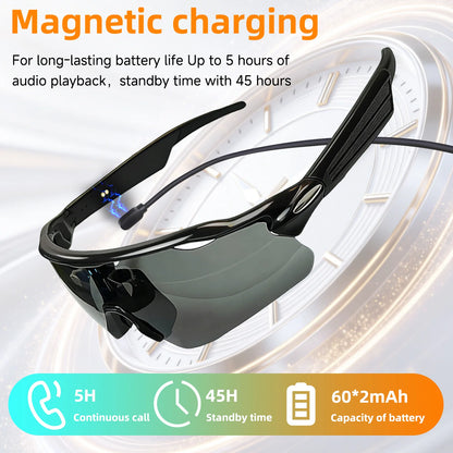 Osawalla smart glasses with magnetic charging and 5-hour battery life