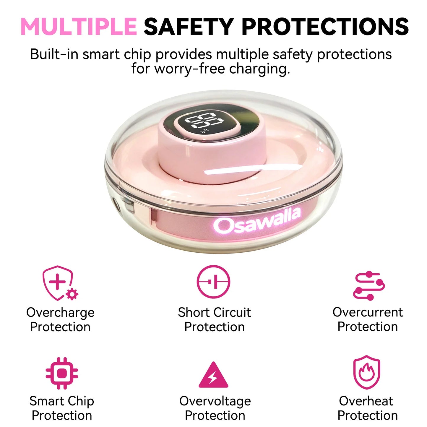 Pink Smart Ring Charging Case