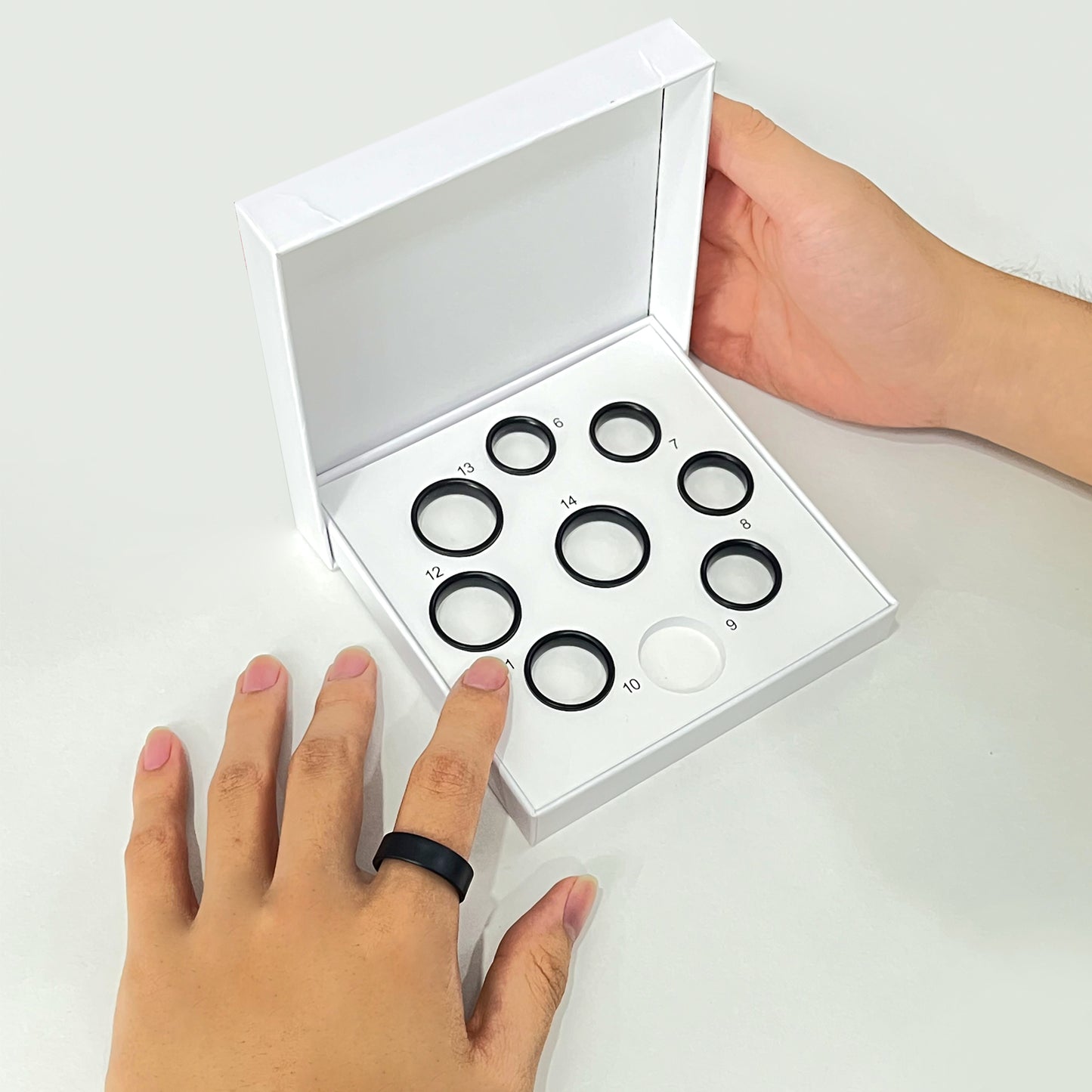 Smart Ring Sizer Kit (6-14 Sizes) - IP68 Waterproof, No Subscription
