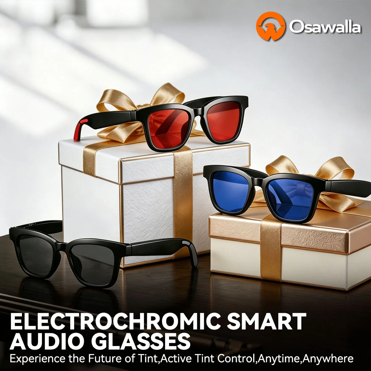 Osawalla electrochromic smart Bluetooth audio sunglasses ideal tech gift