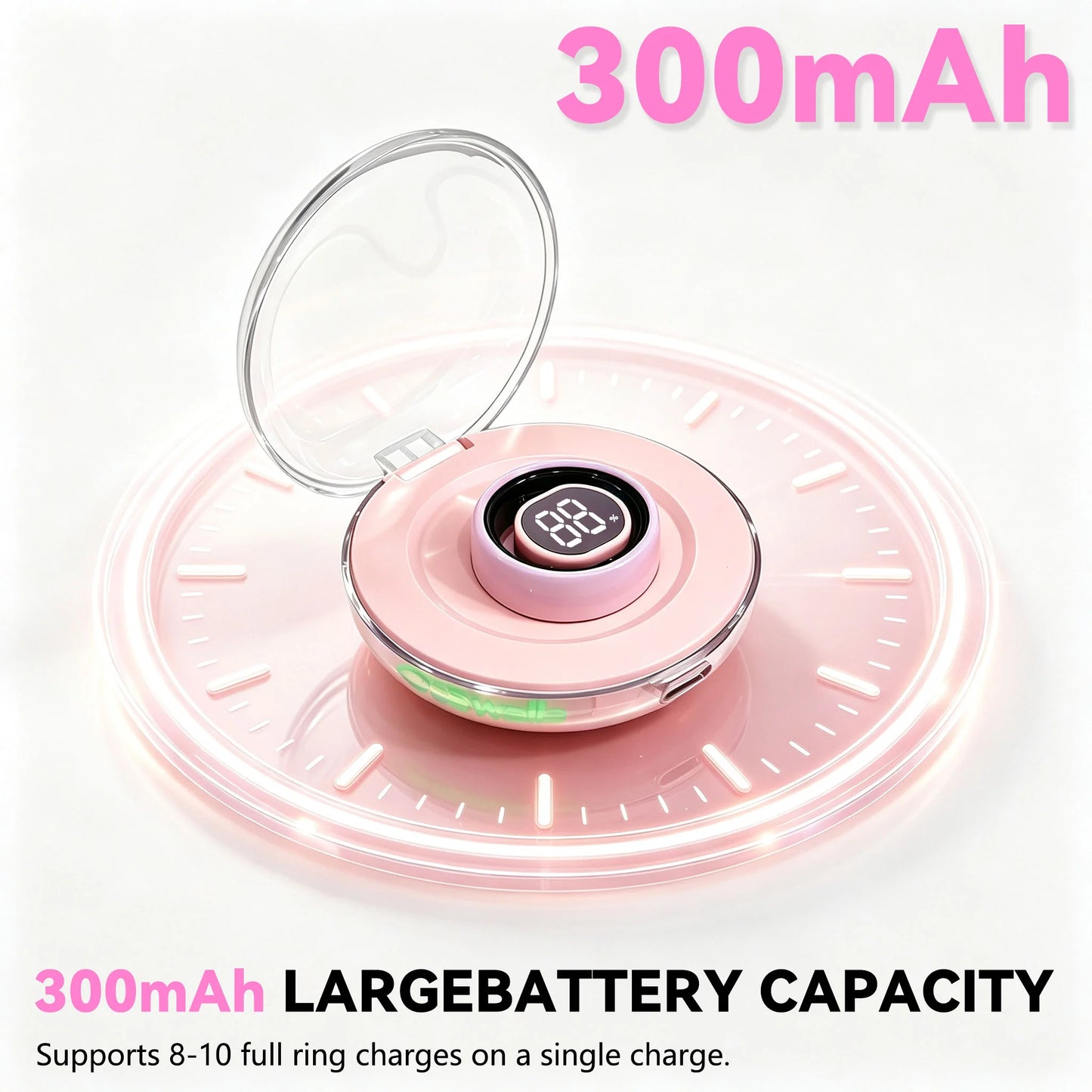 Pink Smart Ring Charging Case