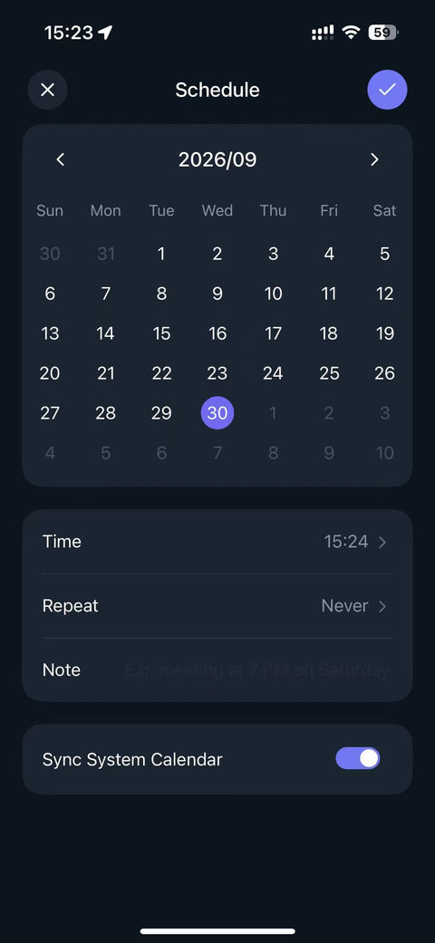 Add alarm