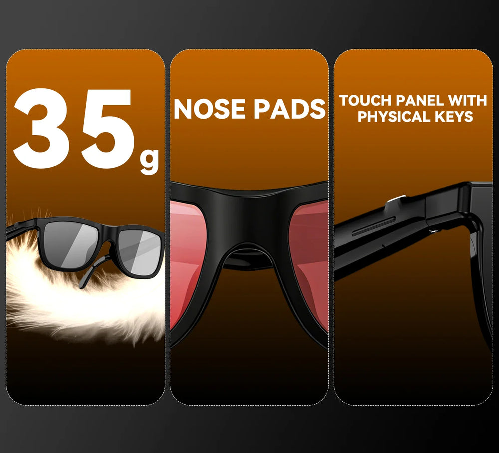 Osawalla GG06 smart glasses 35g lightweight nose pads touch panel keys