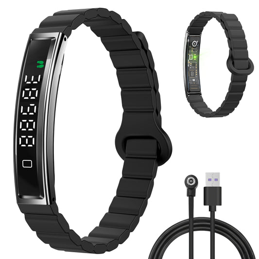 Fitness Tracker Smart Bracelet - 24/7 HR/SpO2/HRV/Sleep/Stress | 170+ Sports IP68 2 Bands