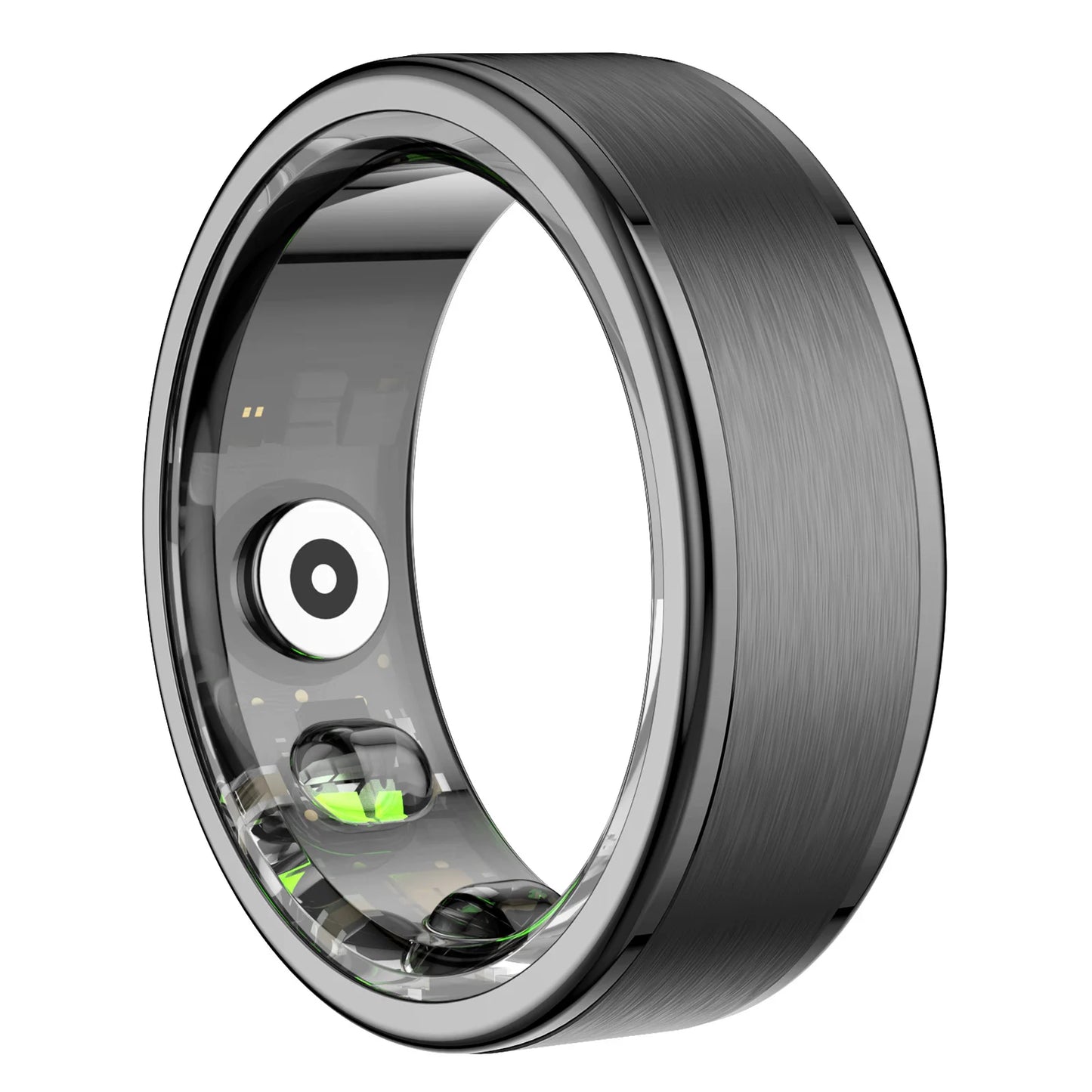 Osawalla RP01 black smart ring with brushed finish and internal health sensors