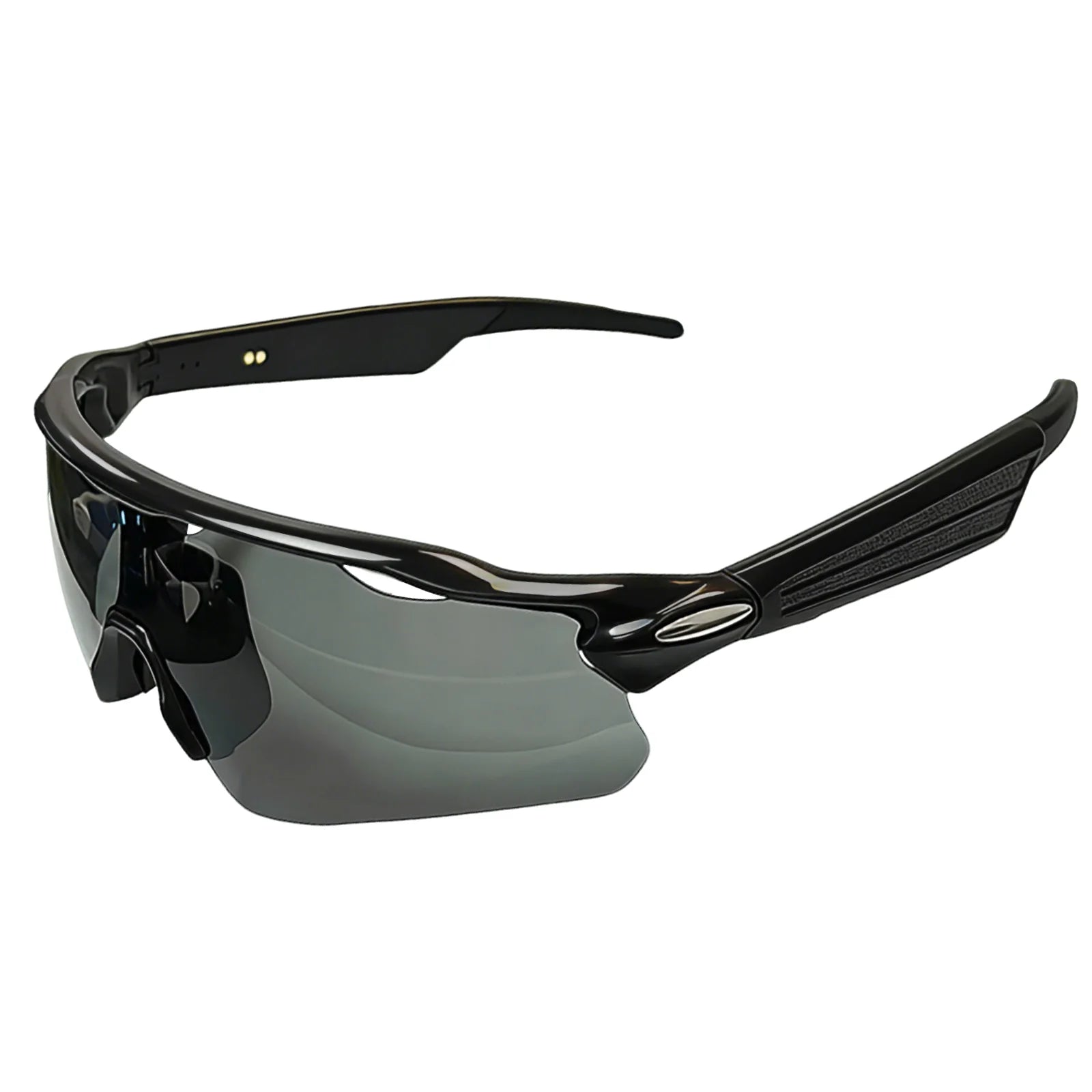 Lightweight frameless sports smart sunglasses, polarized lens, Bluetooth open-ear audio for outdoor sports