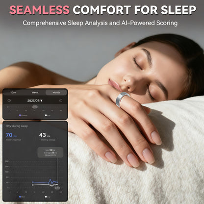 Osawalla Smart Ring –  Advanced Health & Fitness Tracker (Call Alerts, Temp/HR/Women's Health) | iOS/Android No Subscription