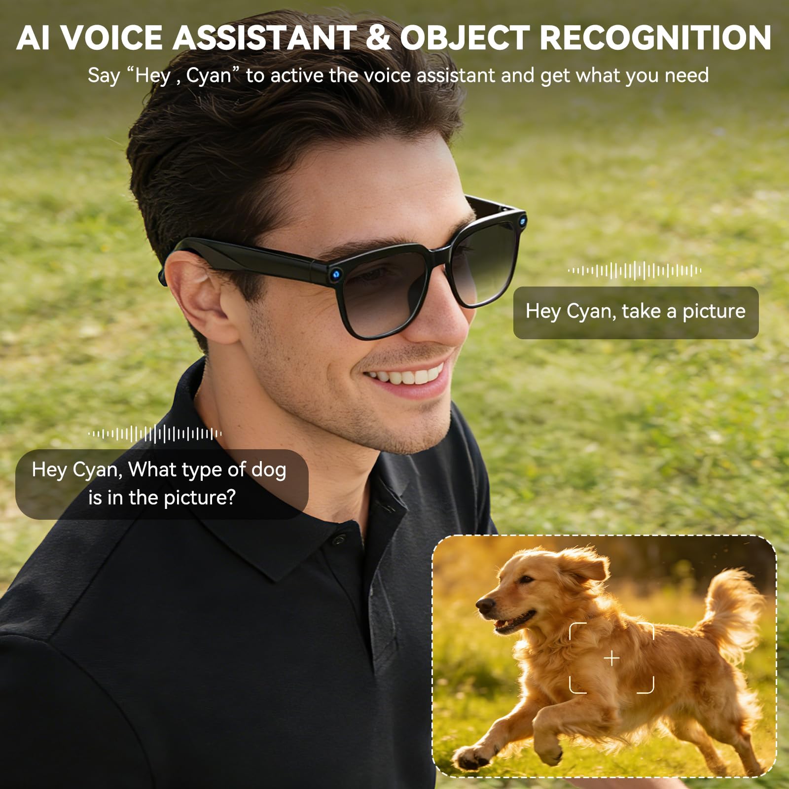 GP02 smart glasses with camera