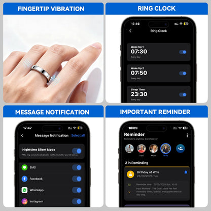 Osawalla Smart Ring –  Advanced Health & Fitness Tracker (Call Alerts, Temp/HR/Women's Health) | iOS/Android No Subscription