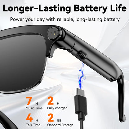 Osawalla smart glasses with 7-hour music battery life and magnetic charging