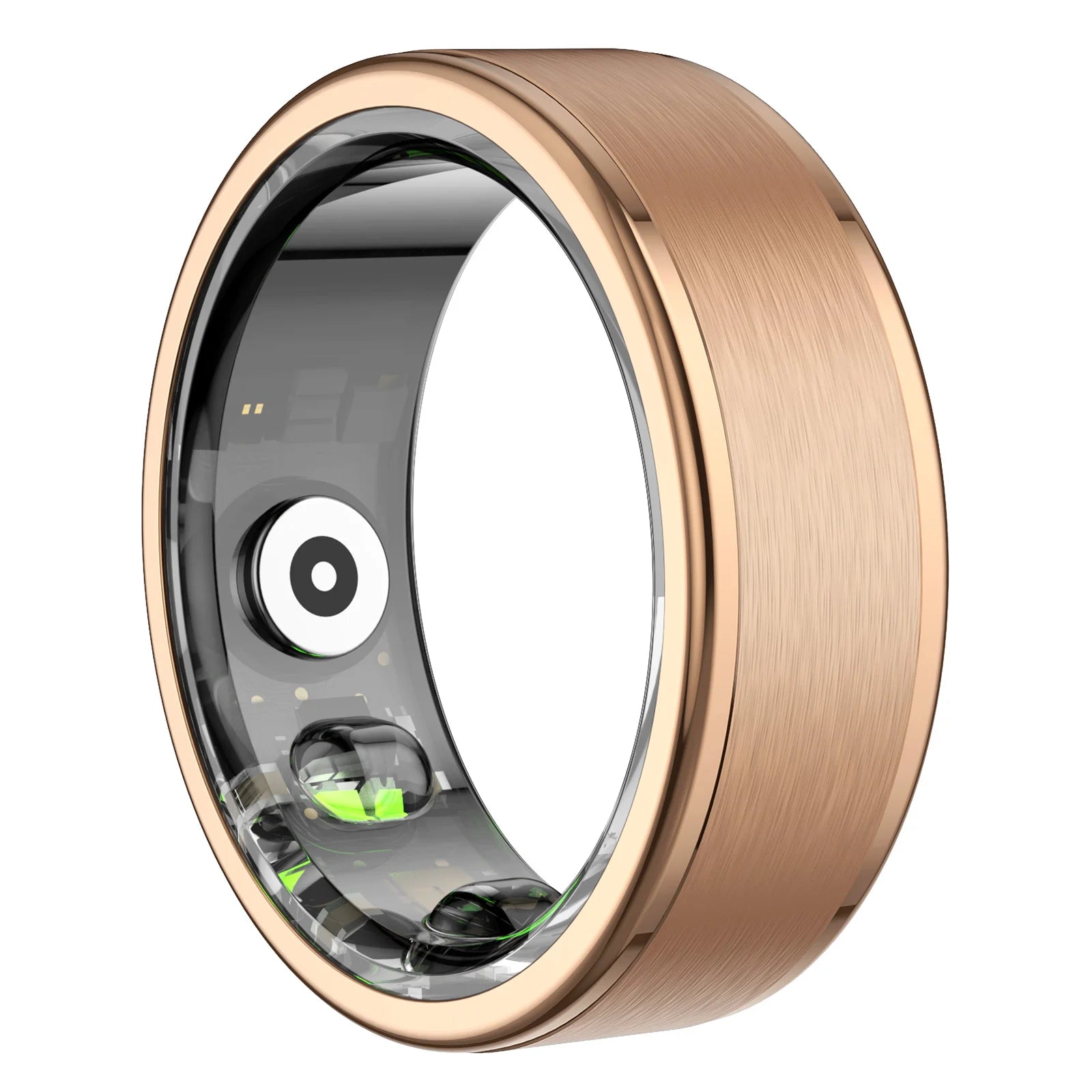 Osawalla RP01 gold smart ring with brushed finish and internal health sensors