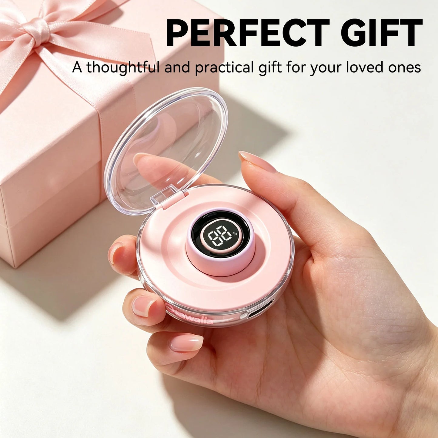 Pink Smart Ring Charging Case