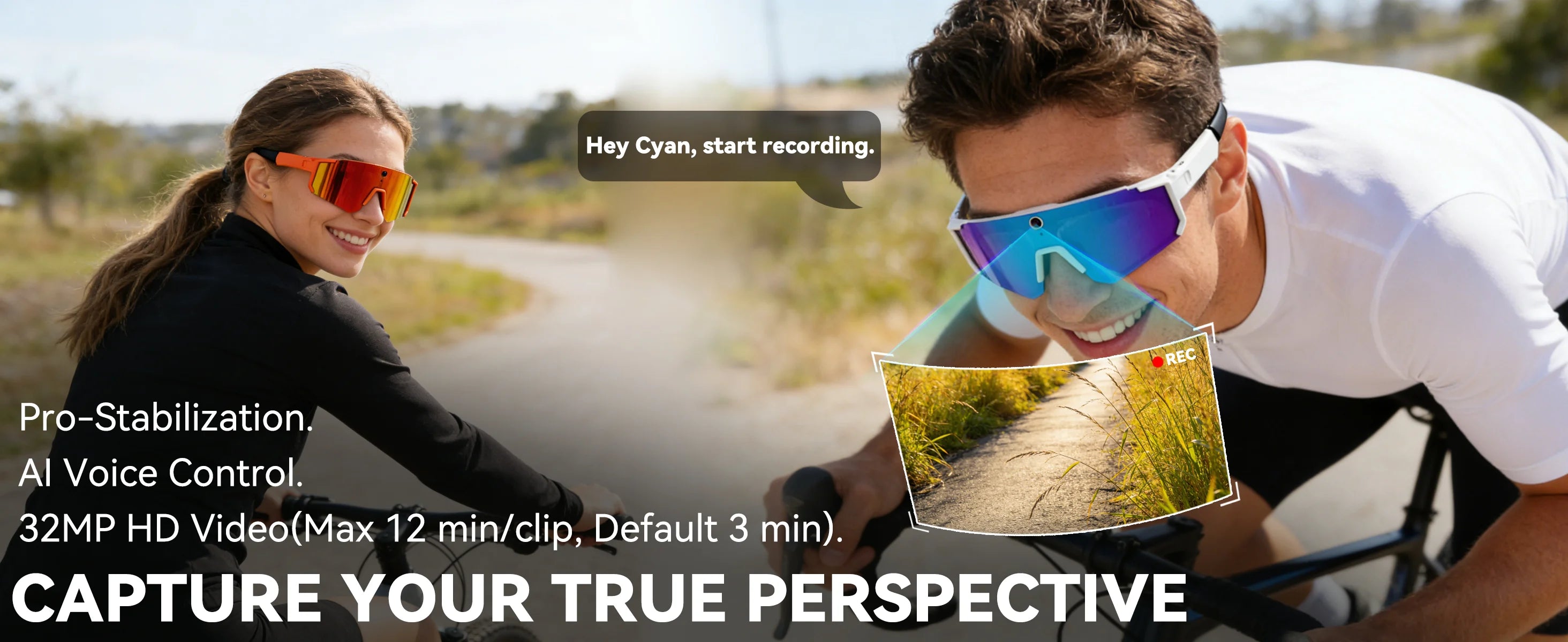 Osawalla GP04 smart glasses AI voice control 32MP HD video cycling