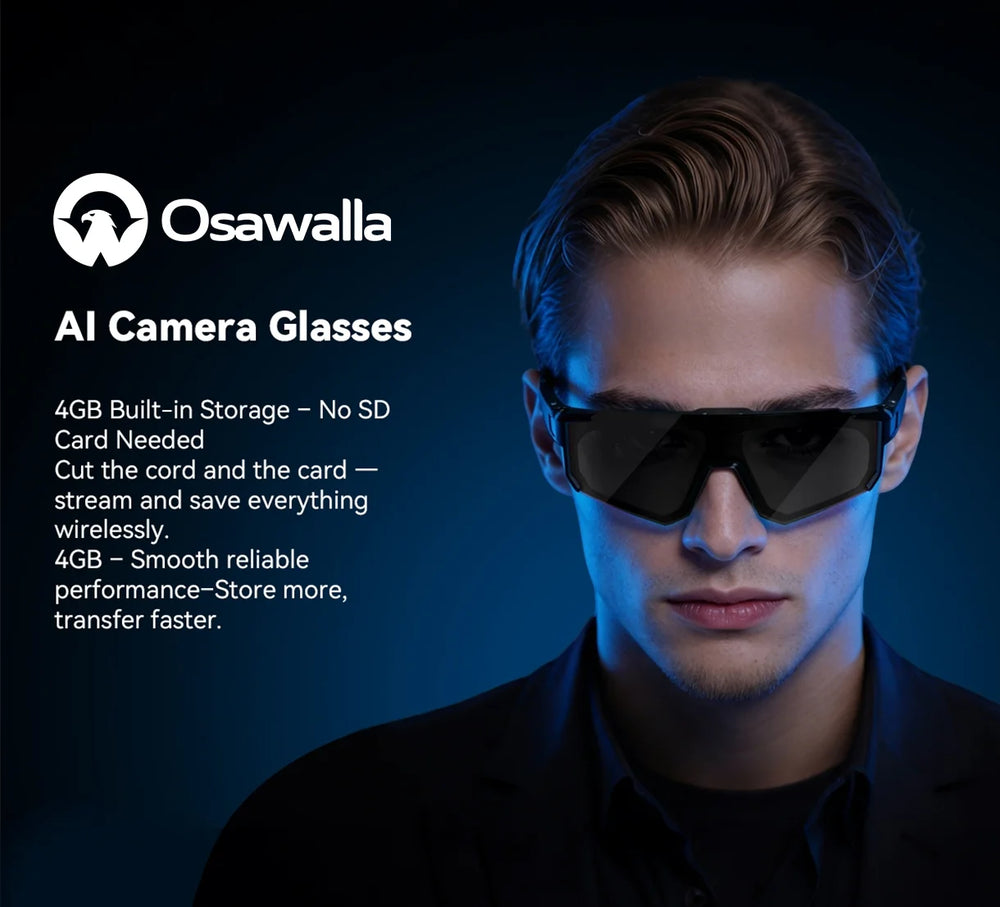 Osawalla  AI camera glasses 4GB storage no SD card
