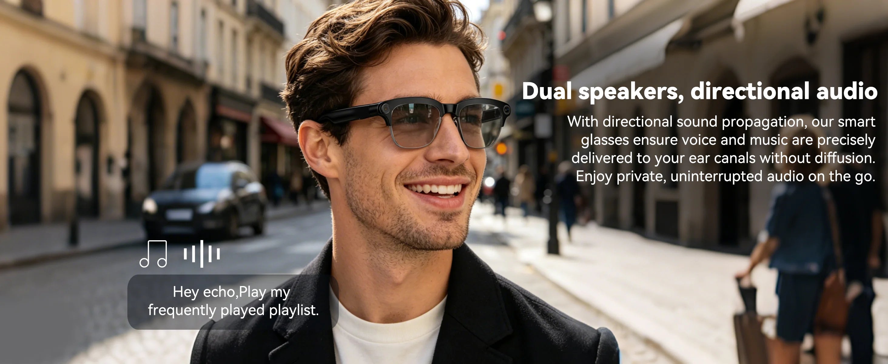 Osawalla GP08 smart glasses with camera AI chat open ear speaker office
