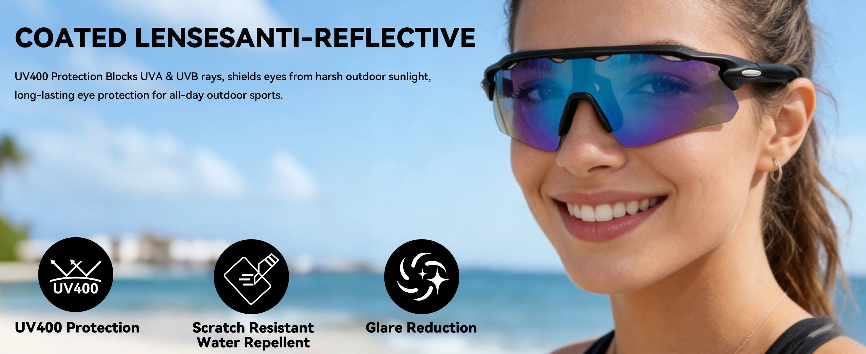 Osawalla GG05 smart glasses UV400 anti-glare coated lenses outdoor sports