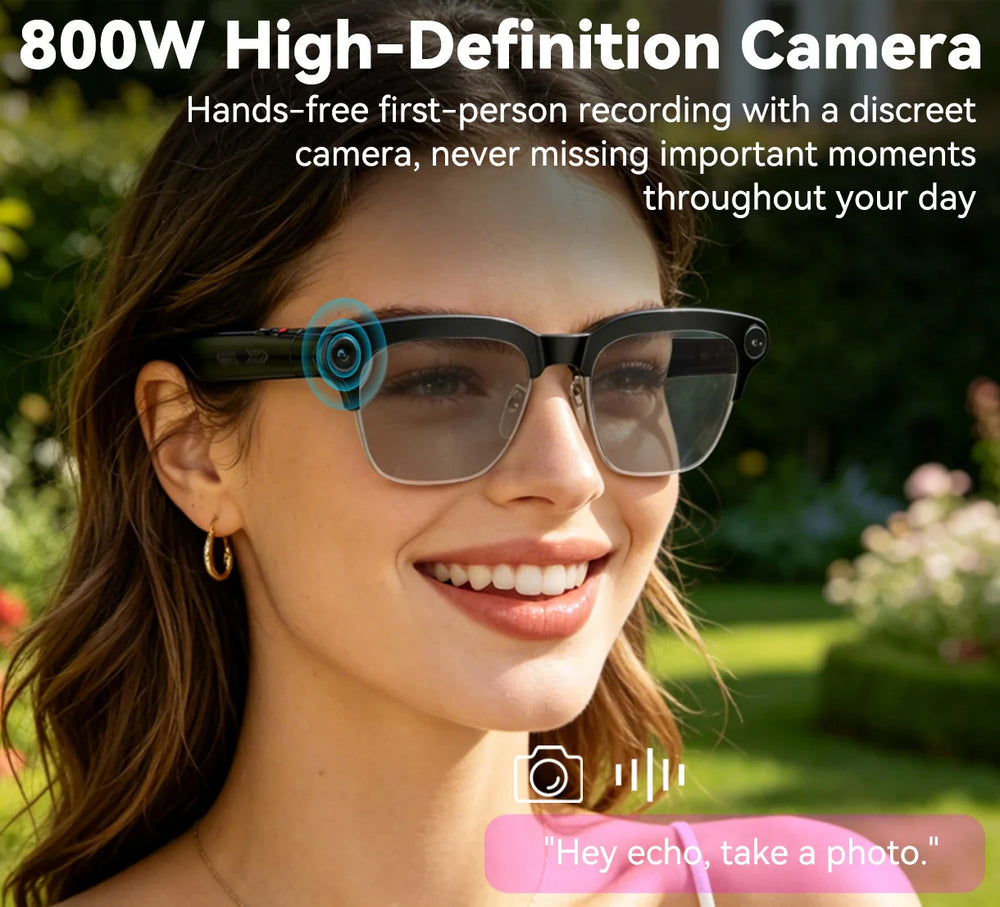 Osawalla smart glasses 800W HD camera hands-free voice control photo