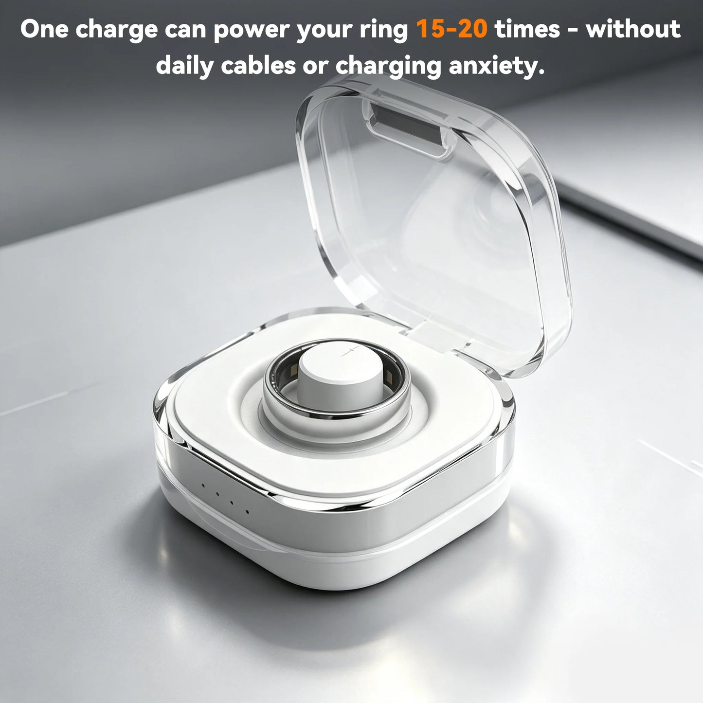 Clear Smart Ring Charging Case
