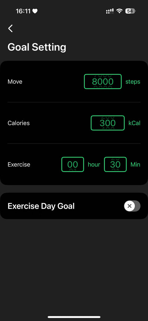 Goal settings