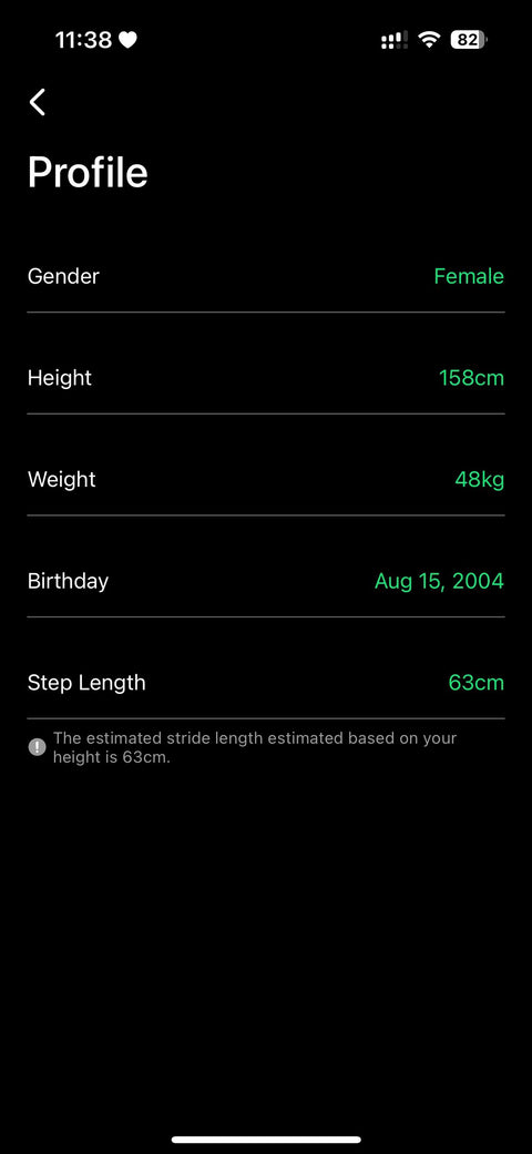 Profile settings