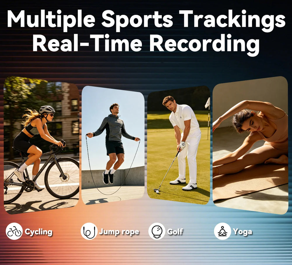 Osawalla smart ring real-time sports tracking for cycling, jump rope, golf, yoga