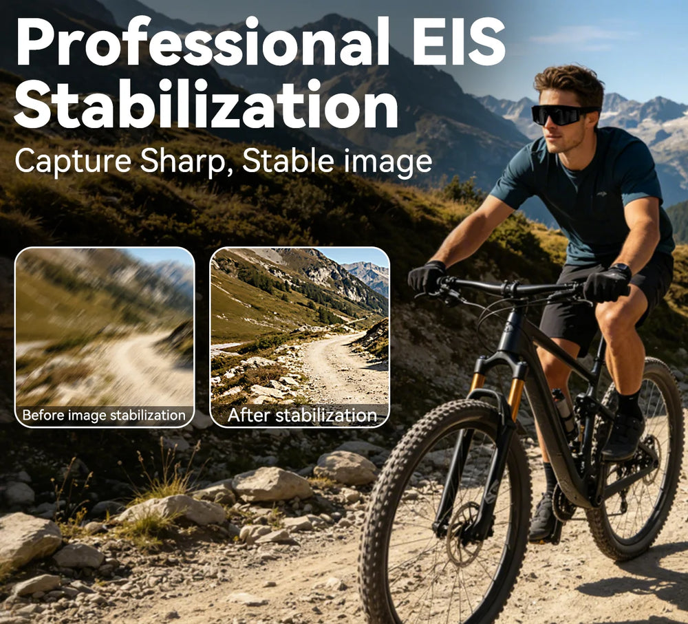 Osawalla  EIS camera glasses cycling stabilization comparison