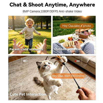 Osawalla GP10 smart glasses voice control photo‑video shooting marketing collage