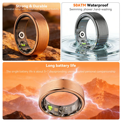 Osawalla RP01 smart ring durable design, 5ATM waterproof, and 5-7 day battery life