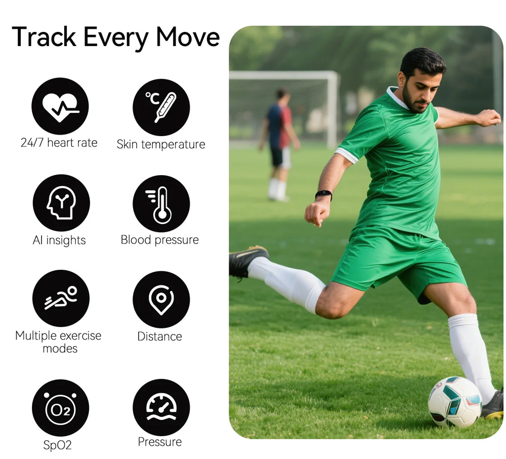 Osawalla fitness band tracks heart rate, SpO2, blood pressure and exercise modes