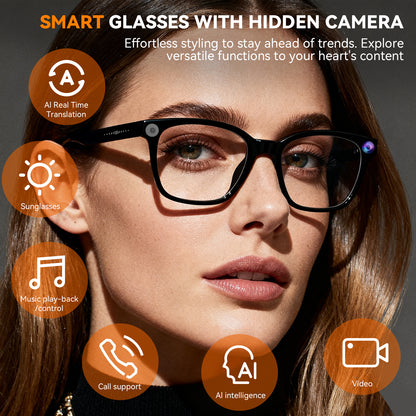 Smart Polarized Glasses - 5MP Hidden Camera 2K Recording | Bluetooth Calls/Music