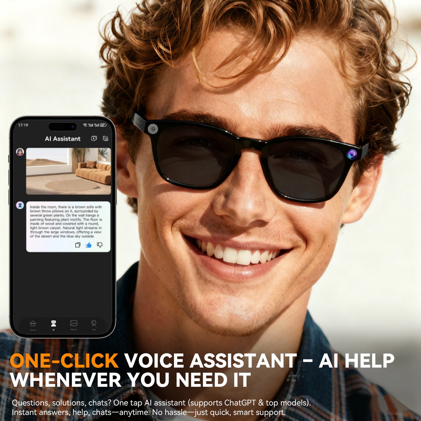 Smart Polarized Glasses - 5MP Hidden Camera 2K Recording | Bluetooth Calls/Music