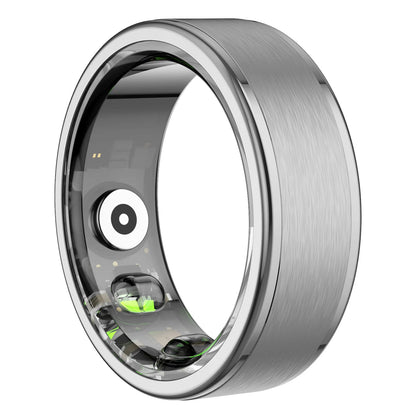 Osawalla RP01 silver smart ring with brushed metal finish and internal health sensors
